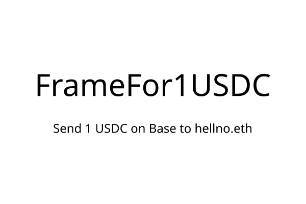 FrameFor1USDC - Farcaster Mini Apps